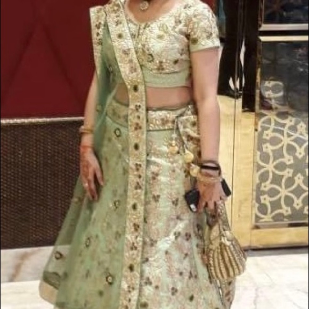 Gorgeous lehenga in light green